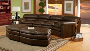 Dark Brown Leather Sofa set