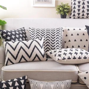 Printed Geometric Sofa Cushions